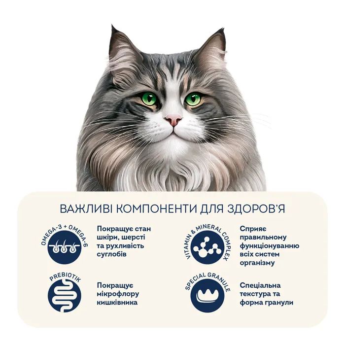 Сухий корм для кішок Home Food Hairball control For sterilised з індичкою та ягодами 1.6 кг (4820235020873) зображення 5