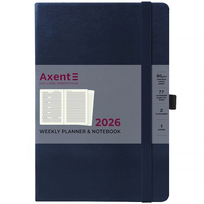 Тижневик Axent датований 2026 Prime Strong 145х210, чорний (8507-26-01-A) зображення 2