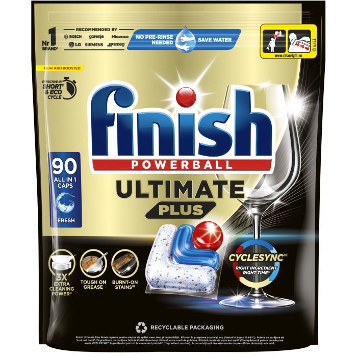 Таблетки для посудомоечных машин Finish Ultimate Plus All in 1 Fresh 90 шт. (5908252018444)