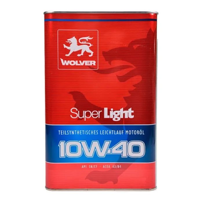 Моторное масло Wolver Super Light 10W-40, API SN/CF 5л (4260360943904)