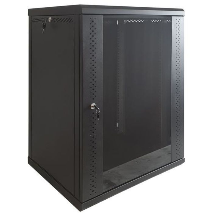 Шкаф настенный Eserver 12U 600х600х637 (Ш*Г*В), стекло (ES-Е1260B)