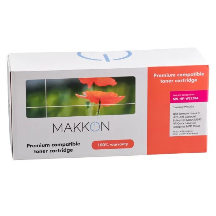 Картридж Makkon HP W2123A (212A) для CLJ M554/M555/M578 magenta (MN-HP-W2123A) изображение 3