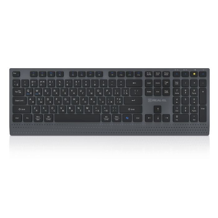 Клавіатура REAL-EL RK-715W Wireless/Bluetooth Black/Gray (EL123100051)