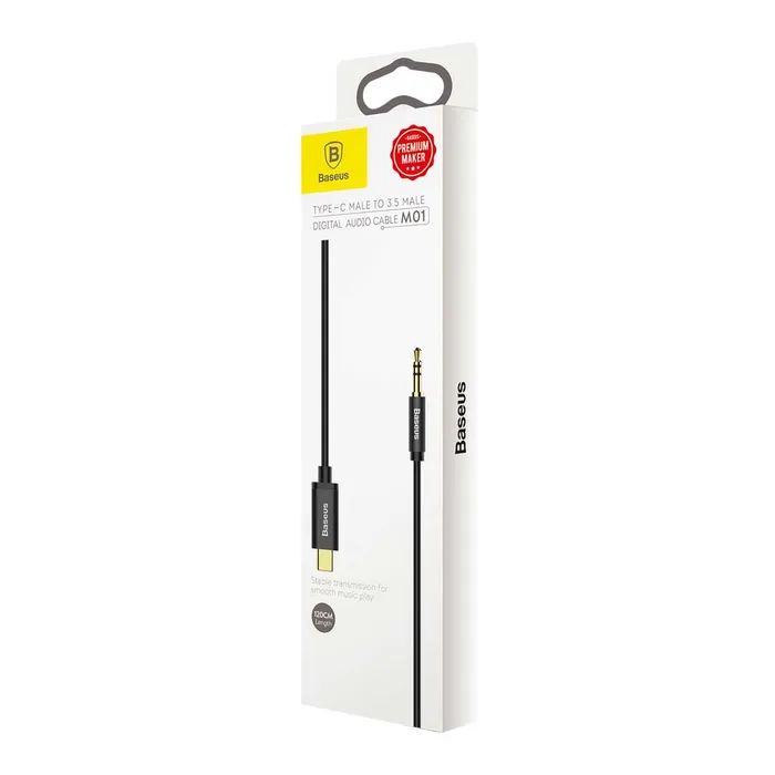 Кабель мультимедійний USB-C to 3.5mm M 1.2m black Baseus (CAM01-01) зображення 5