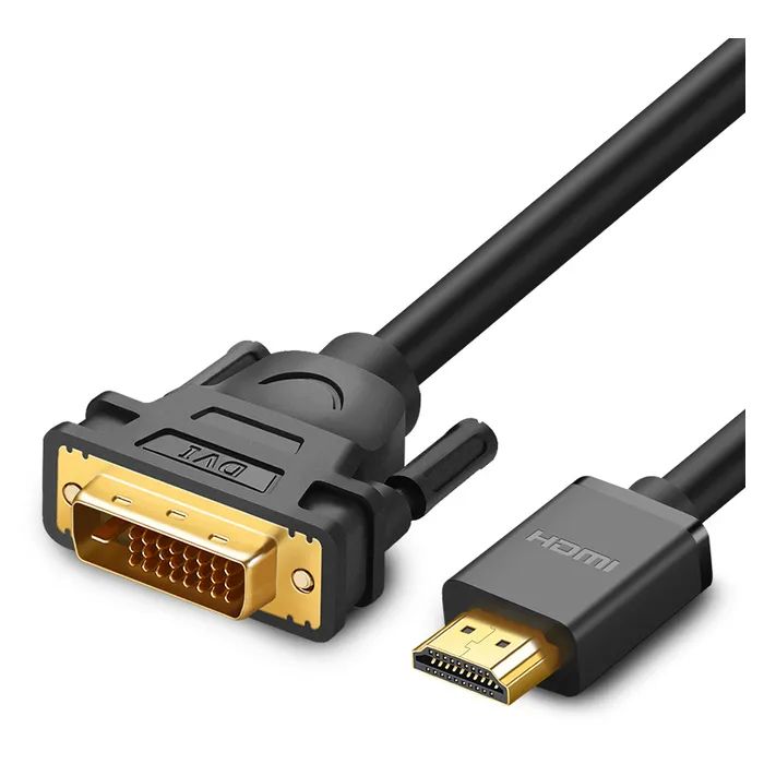 Кабель мультимедійний HDMI M to DVI M 3.0m HD106 black UGREEN (10136) зображення 2