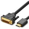 Кабель мультимедійний HDMI M to DVI M 2.0m HD106 black UGREEN (10135) зображення 2