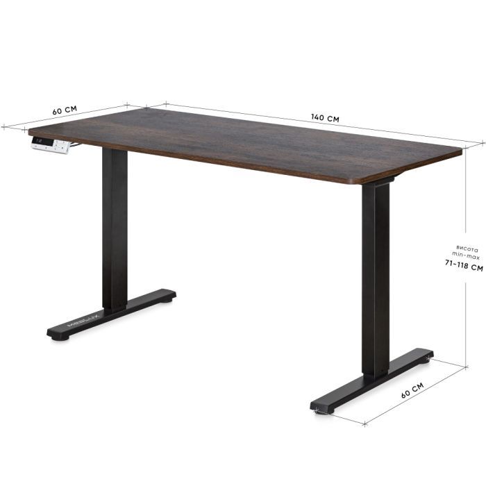 Компьютерный стол Mealux PowerDesk Duo Walnut (EVO-242 Duo Walnut /B) изображение 3