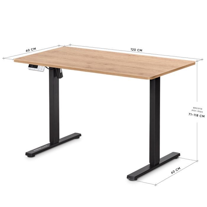 Компьютерный стол Mealux PowerDesk Lite Antique з електрорегулюванням висоти (EVO-201 Lite Antique / B) изображение 4