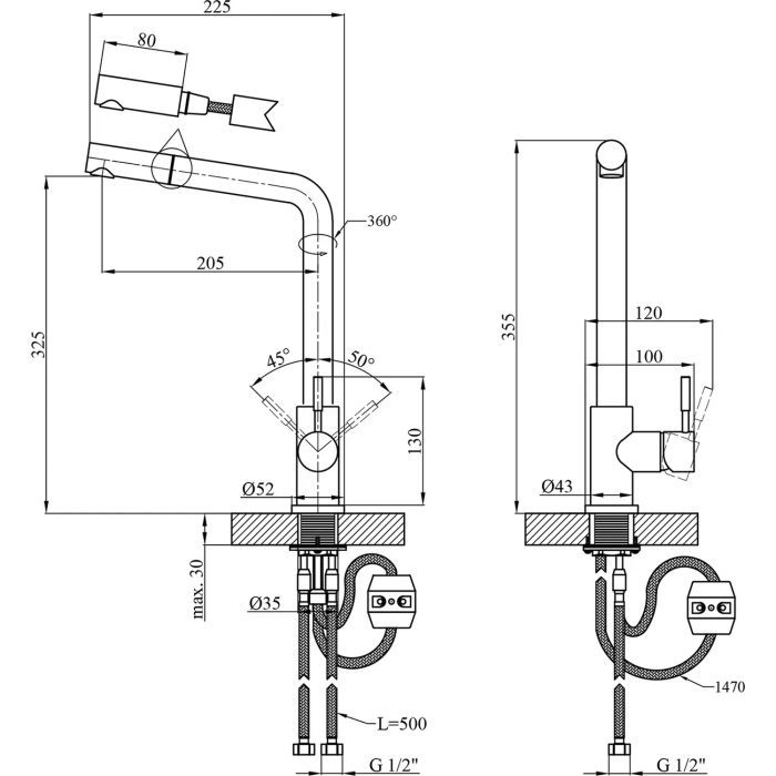Смеситель Kroner Klassisch-PVD03918V (CV032285) изображение 10