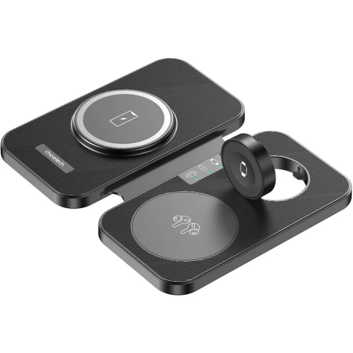 Зарядний пристрій Choetech Wireless magnetic 3-in-1 15W black (T616-F) > ціни в Києві та Україні Зарядний пристрій Choetech Wireless magnetic 3-in-1 15W black (T616-F)