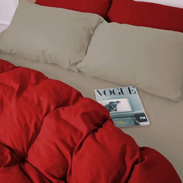 Постельное белье MirSon 004-009 Cappuchino/Red Фланель 2x143x210 Семейный (2200009658976) изображение 5