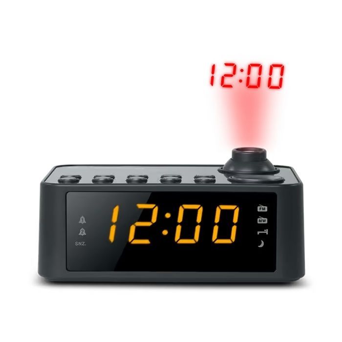 Настільний годинник Muse Радіо-годинник з проекцією чорний (M-178 P) зображення 2