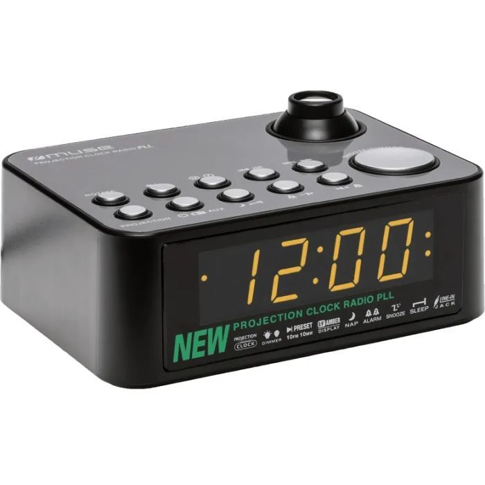 Настільний годинник Muse Радіо-годинник з проекцією чорний (M-178 P) зображення 3