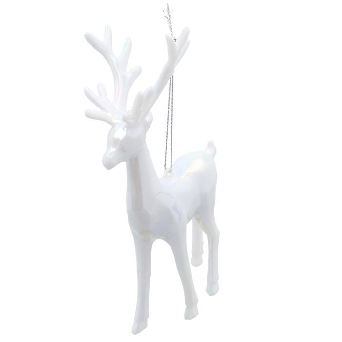 Украшение декоративное Chomik Олень, пластик, білий, 9х15 см (5900779895928) изображение 3