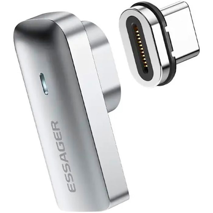 Переходник USB-C magnetic 20Gbps 4K 90° corner Essager (EZJCX-RJ0G)