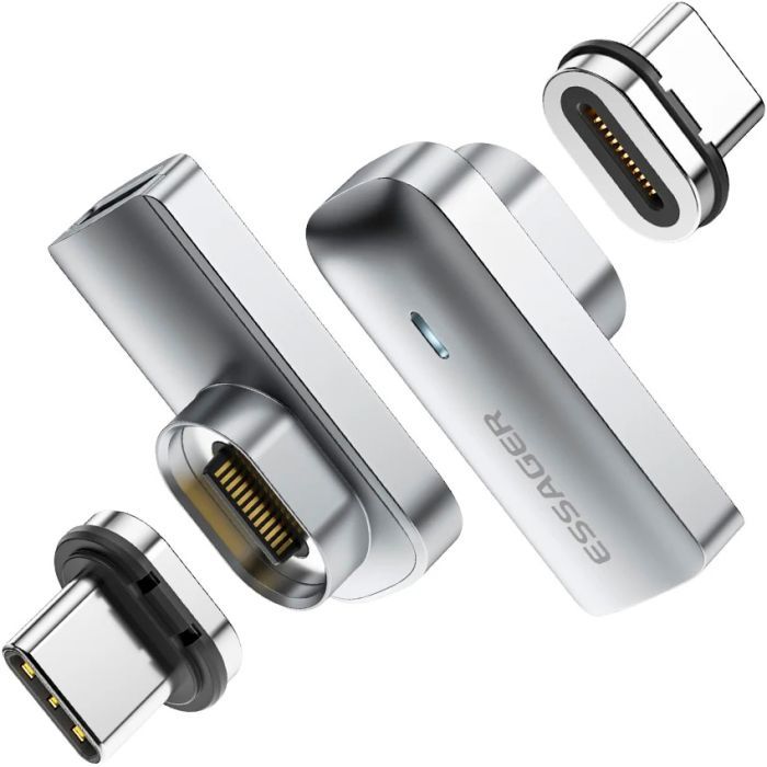 Переходник USB-C magnetic 20Gbps 4K 90° corner Essager (EZJCX-RJ0G) изображение 2