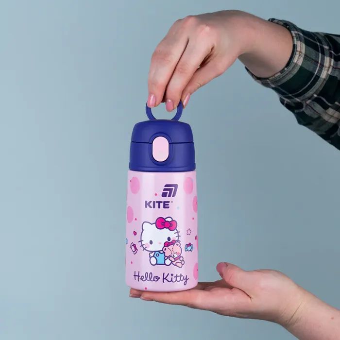 Поїльник-непроливайка Kite Hello Kitty термос з трубочкою 400 мл (HK25-1261) зображення 6