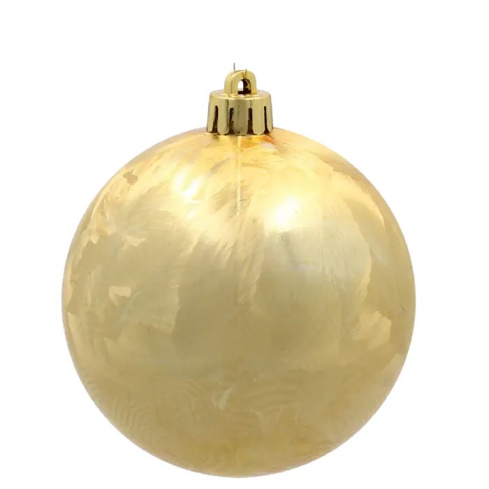 Ялинкова іграшка Chomik пластикові кульки 3 шт, 8см, золотисті (5900779893870_2) зображення 2