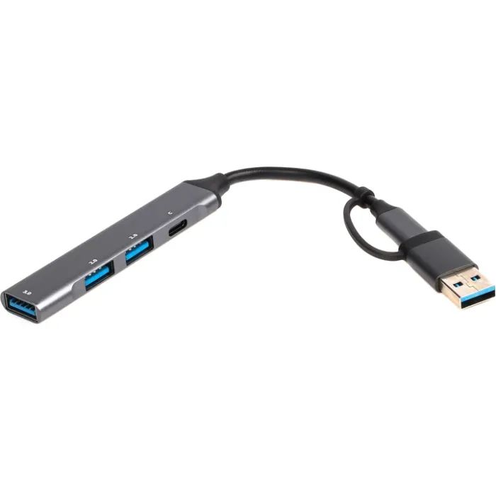Концентратор Maxxter USB-C + USB-A to 1xUSB 3.0 + 2xUSB 2.0 + 1xUSB-C (HU3C-4P1CN-01) зображення 2