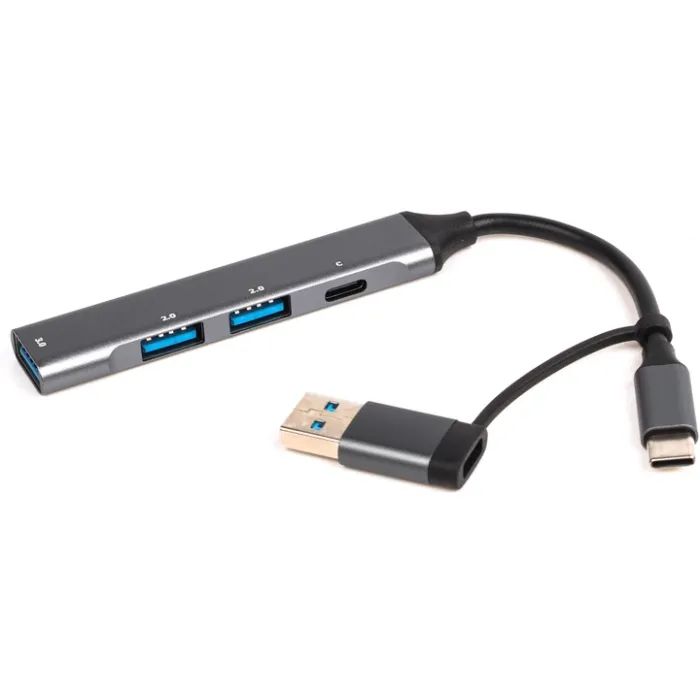 Концентратор Maxxter USB-C + USB-A to 1xUSB 3.0 + 2xUSB 2.0 + 1xUSB-C (HU3C-4P1CN-01) зображення 3