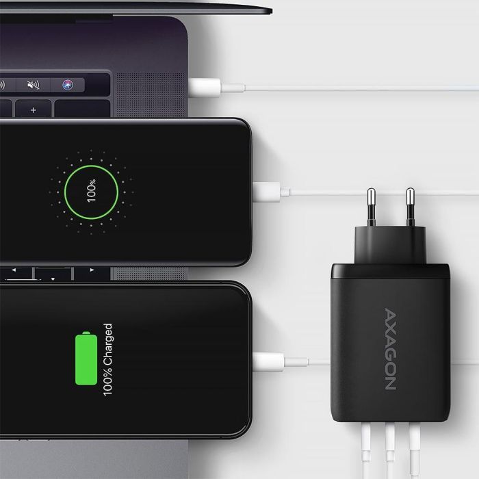 Зарядное устройство AXAGON 1xUSB + 2xUSB-C 100W QC4+ PD3.0 PPS black (ACU-DPQ100) изображение 7