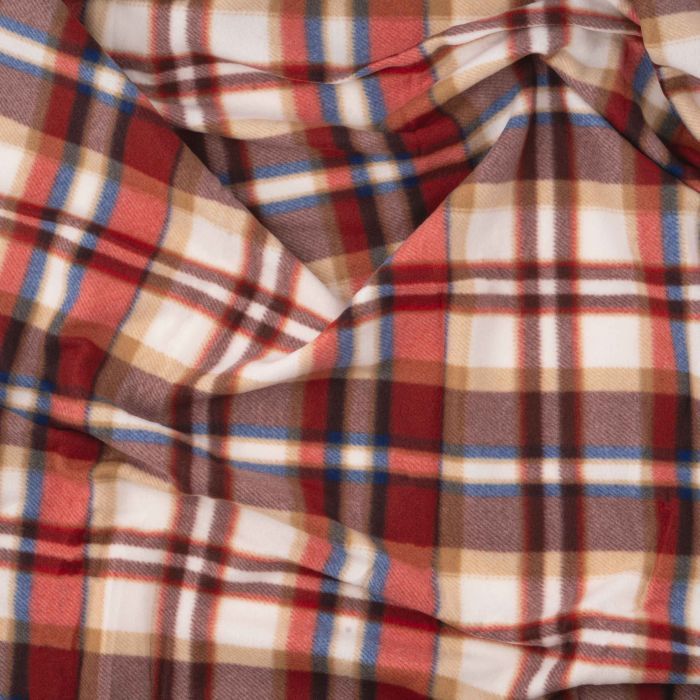 Плед Ardesto Fleece 100% поліестер, клітинка, біло-коричневий 130х160 см (ART0720PB) зображення 5