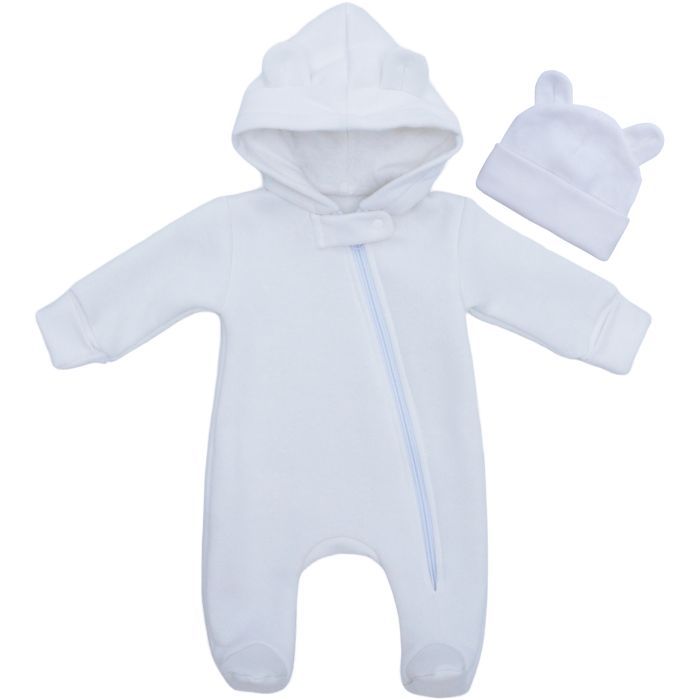 Комбинезон детский HAPPY TOT на молнии с ушками (878-68-cream)