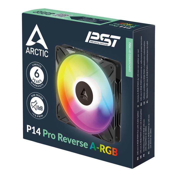 Кулер для корпуса Arctic P14 PRO REVERSE A-RGB (ACFAN00323A) изображение 6