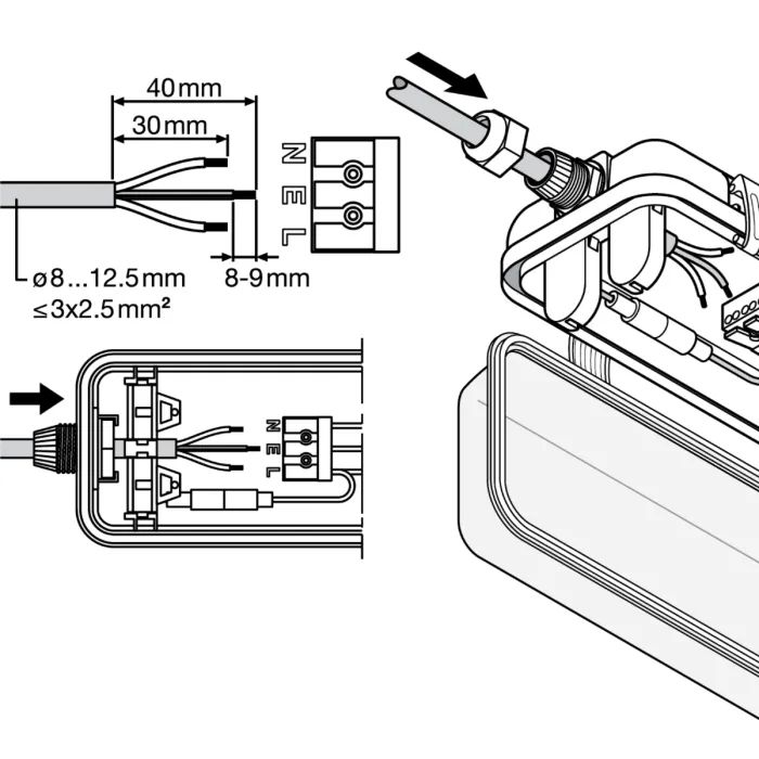 Светильник LEDVANCE DP HOUSING 600 P 2XLAMP IP65 (4099854118074) изображение 5