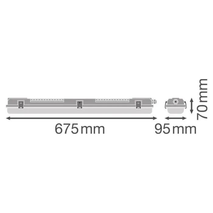 Светильник LEDVANCE DP HOUSING 600 P 2XLAMP IP65 (4099854118074) изображение 6