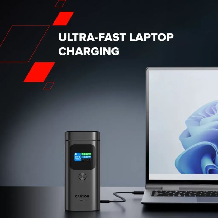 Батарея універсальна Canyon 15000mAh OnPower 150 Qi2 magnetic Grey (CNS-CPB150DG) зображення 10