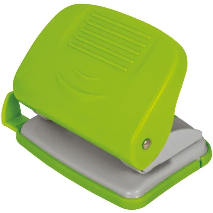 Діркопробивач Economix пластиковий з лінійкою, до 20 аркушів салатовий (E40134-13)