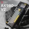 Клавиатура Ajazz AK980 V2 Maillard Switch Wireless/Bluetooth/USB UA Black/Grey/Yellow (AK980-V2-M-BGY) изображение 2