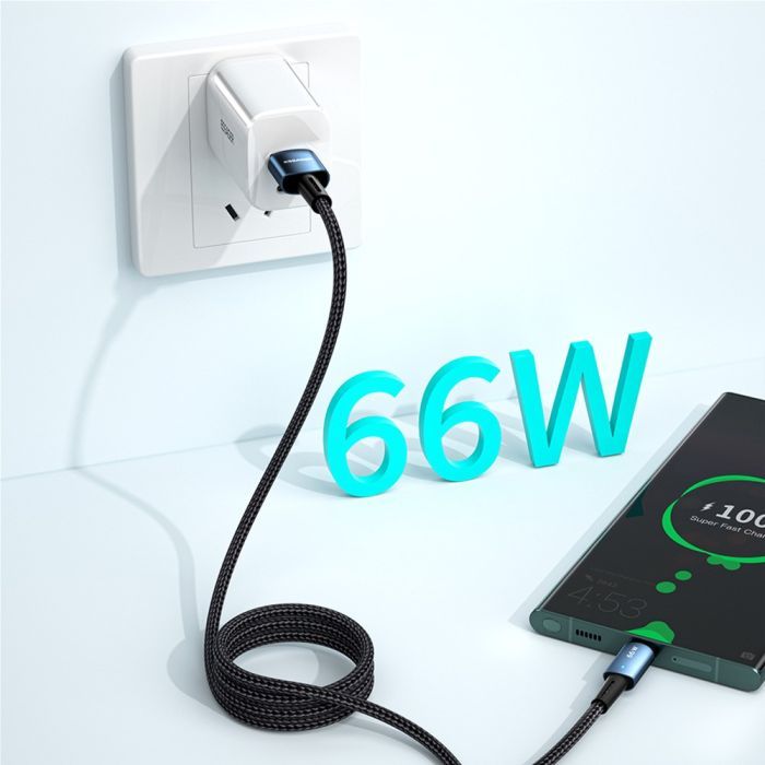 Дата кабель USB 2.0 AM to USB-C 0.5m 6A Essager (EXCT-CGB01) зображення 4