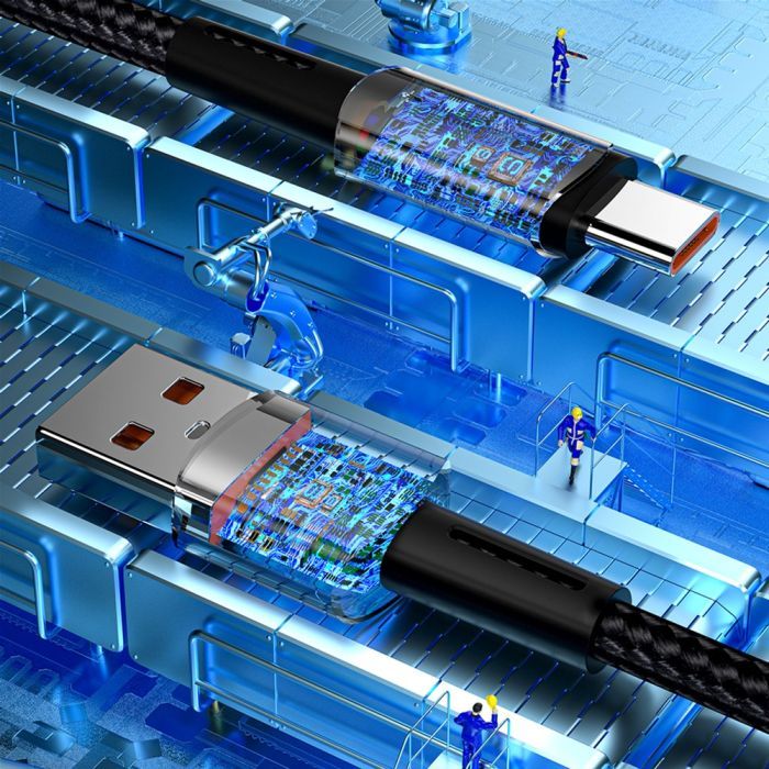 Дата кабель USB 2.0 AM to USB-C 0.5m 6A Essager (EXCT-CGB01) зображення 6