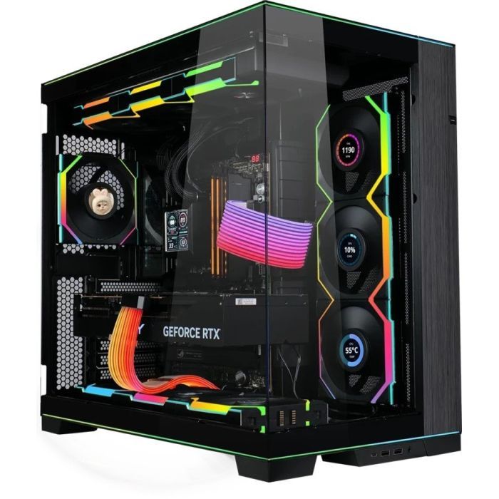 Кулер для корпуса Lian Li UNI Fan SL WIRELESS LCD 120-3, Black (G99.12SLLCD1W3B.00) изображение 3