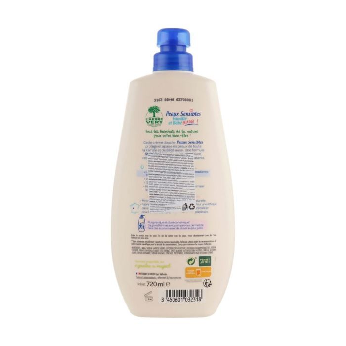 Гель для душа L'Arbre Vert Family & Baby Sensitive Shower Gel 720 мл (3450601100543) изображение 2