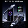 Дата кабель USB-C to USB-C 1.0m PD60W 3A braided L524 gray Ugreen (55765) зображення 4