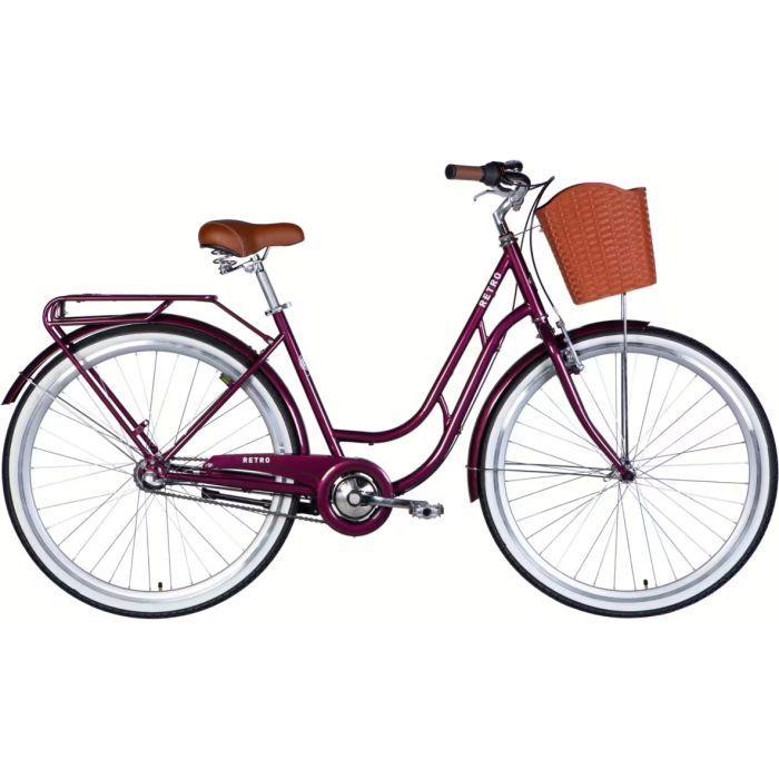 Велосипед Dorozhnik 28" RETRO PH рама-19" ST 2026 малиновий (OPS-D-28-552)