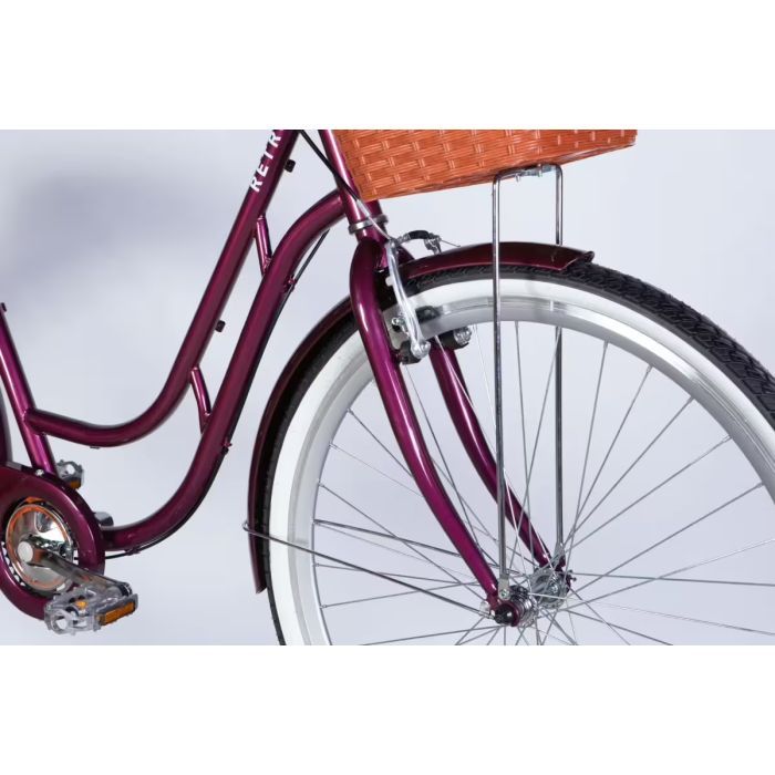 Велосипед Dorozhnik 28" RETRO PH рама-19" ST 2026 малиновий (OPS-D-28-552) зображення 4