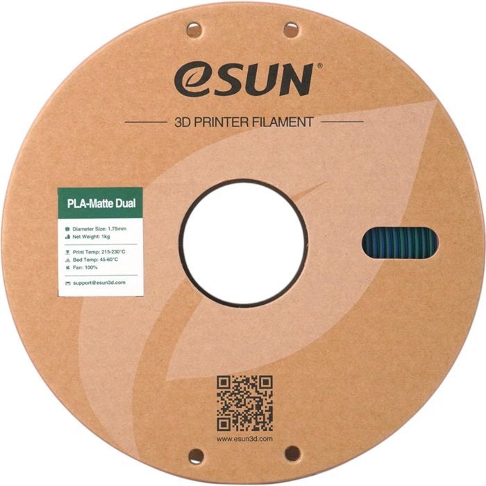 Пластик для 3D-принтера eSUN PLA matte dual 1,75mm 1kg RED BLUE (PLA-MTD175B-RU1P1) изображение 2