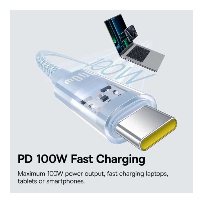 Дата кабель USB-C to USB-C 1.0m 100W black Baseus (1167202) изображение 4