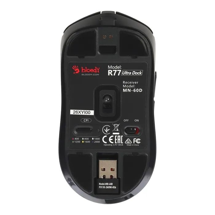 Мышка A4Tech Bloody R77 Ultra Wireless Dock Black (4711421003575) изображение 5