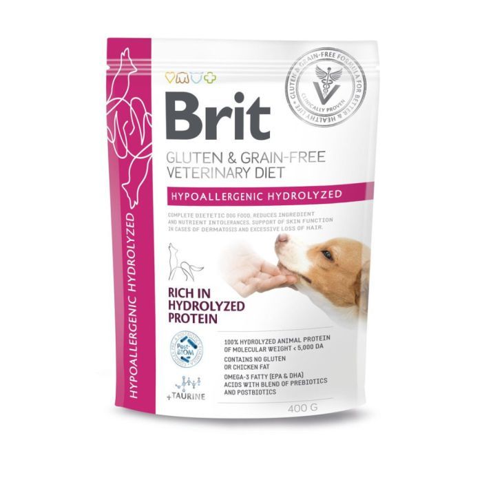 Сухий корм для собак Brit GF VetDiets Hypoallergenic Hydrolyzed 400 г (8595602573585)