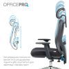 Офісне крісло OfficePro Aero OC490B Black (OC490B) зображення 10