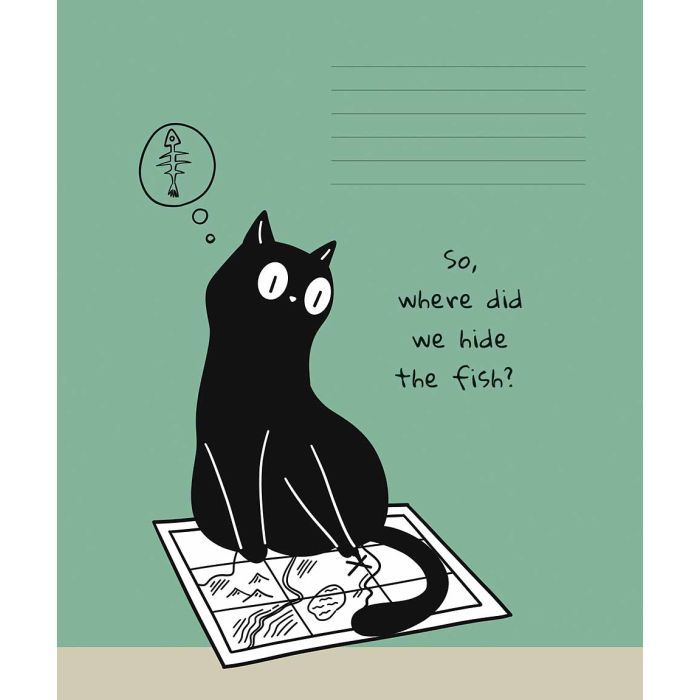 Тетрадь Школярик Genius Cat's life 12 листов клетка (012-3582K) изображение 3