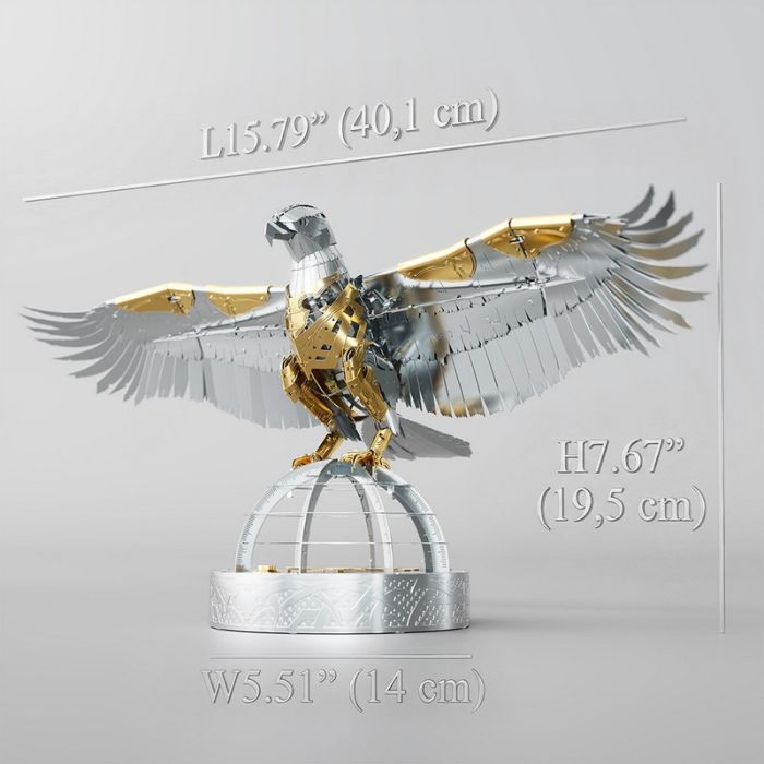 Конструктор Metal Time Коллекционная модель Unity Wings Eagle Golden Armor (MT101GA/READY) изображение 10