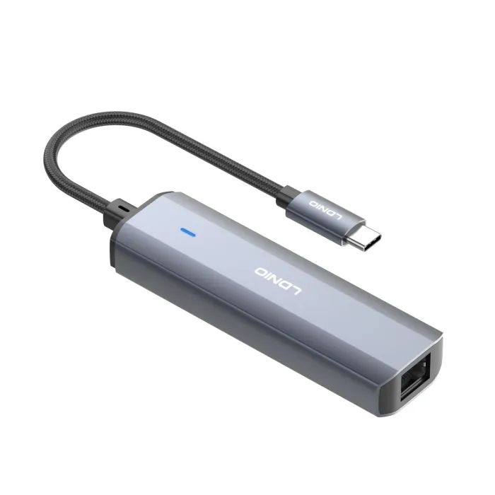 Концентратор LDNIO USB-C 4-in-1 3xUSB 3.0 + 1xRJ45 (DS-124C) изображение 5