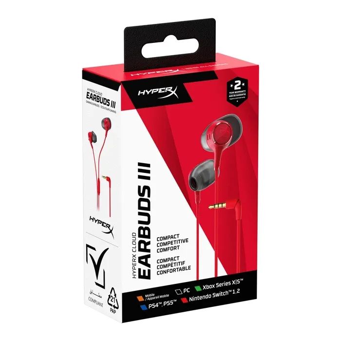 Навушники HyperX Cloud Earbuds III Wired Red (BN7S0AA) зображення 12