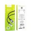 Дата кабель USB 2.0 AM to USB-C 1.0m 3A nylon X102 black HOCO (6942007608770) изображение 7